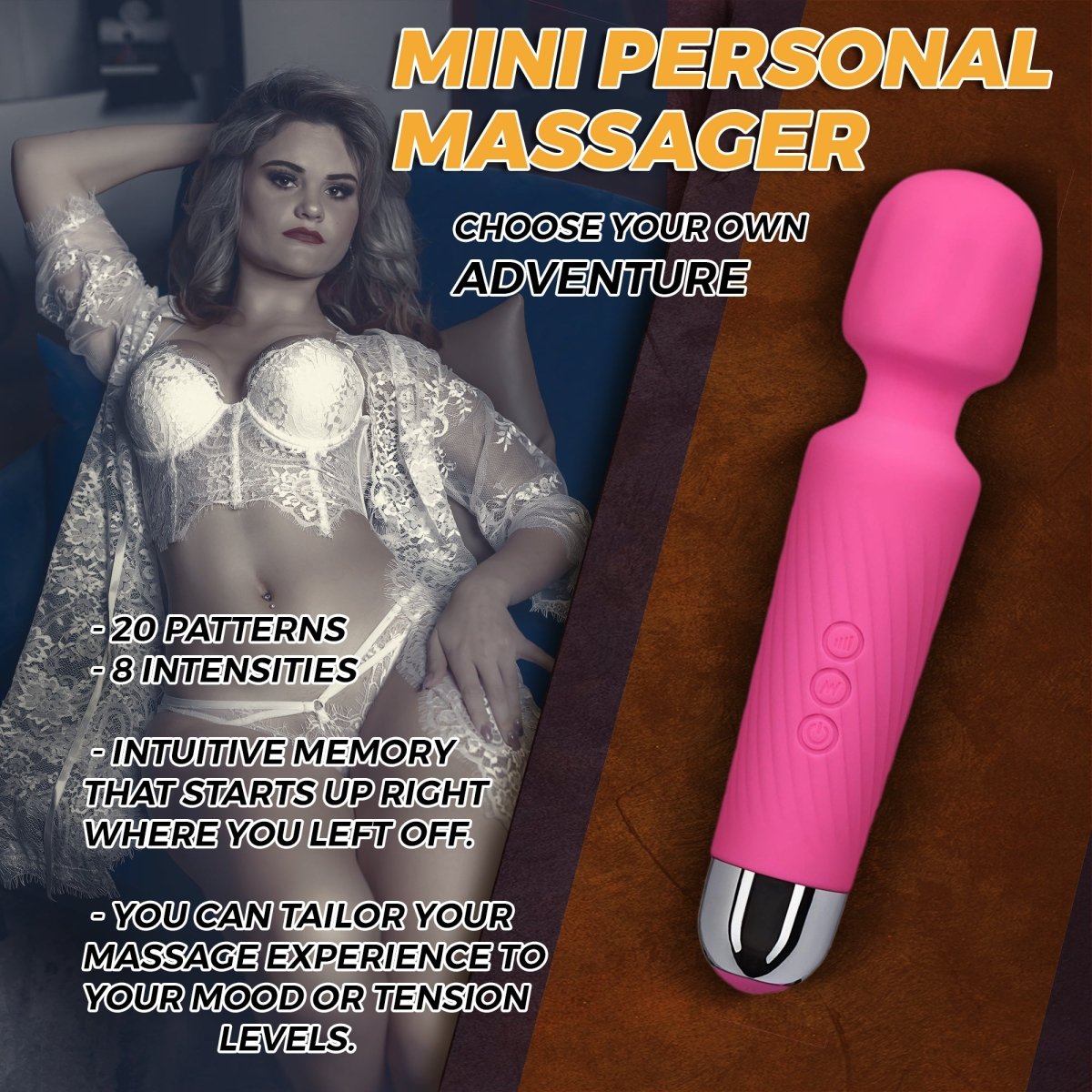 Love Salve Wand Massager - Silent Waterproof Design Ideal for Stress Relief - Love Salve